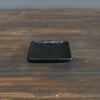 Small Black Hand Carved Square Plate #YT7E