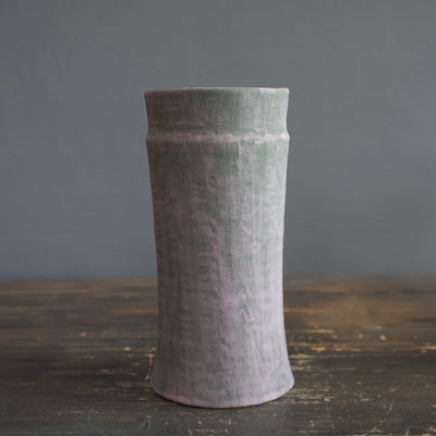 Cylinder Flower Vase Olive / Pink #JT293