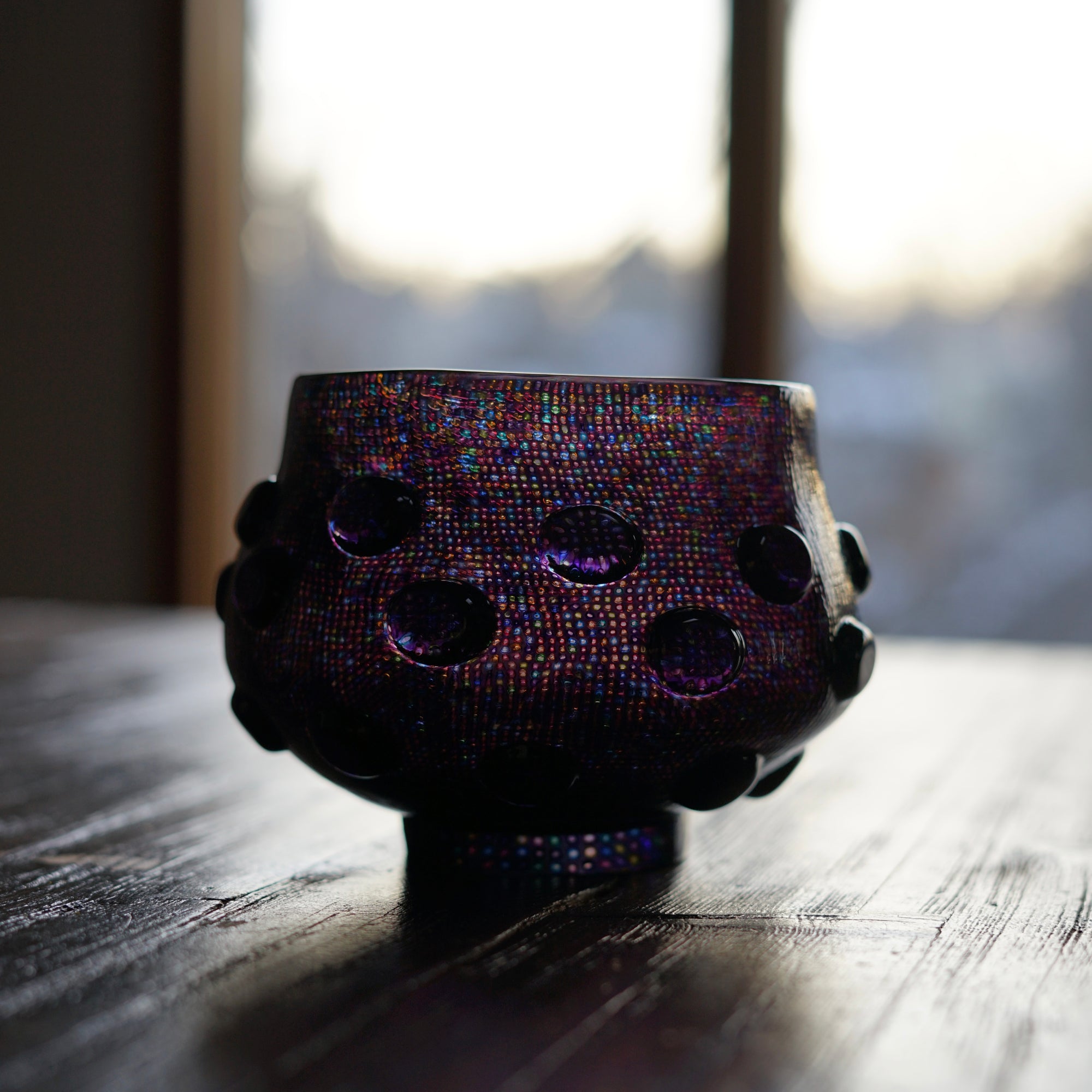 "RAHOTSU" Buddha's Curls Tea Ceremony Bowl #F1