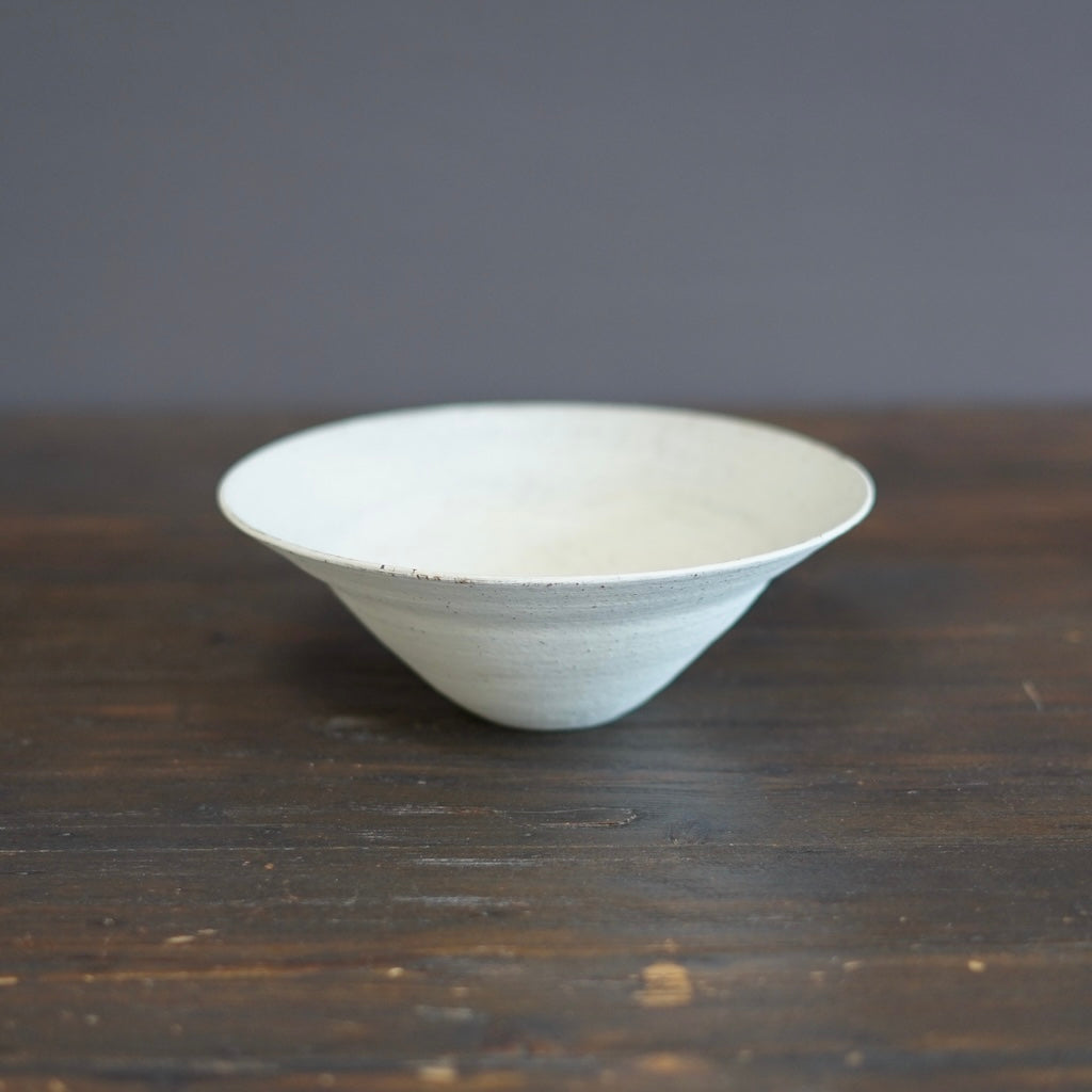 White Slip Rimmed Bowl #AK26A