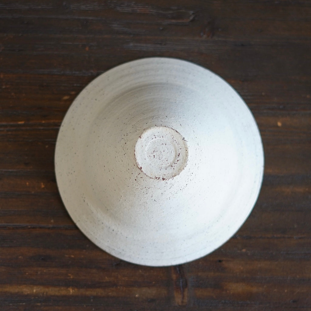 White Slip Rimmed Bowl #AK26A