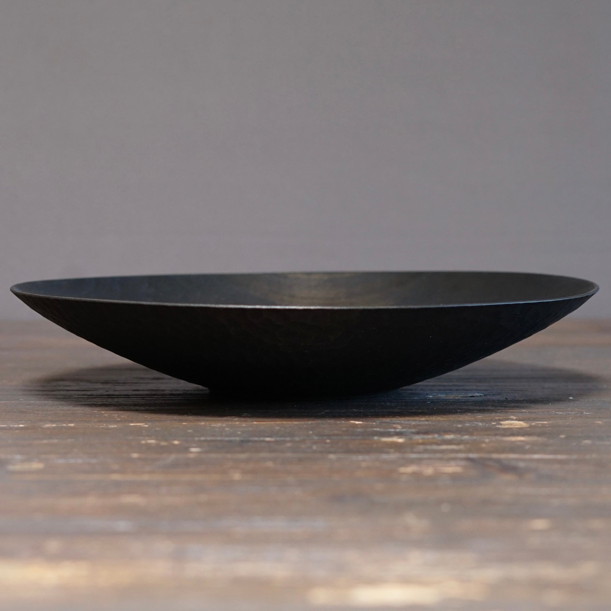 Large Black Shallow Bowl #YO11