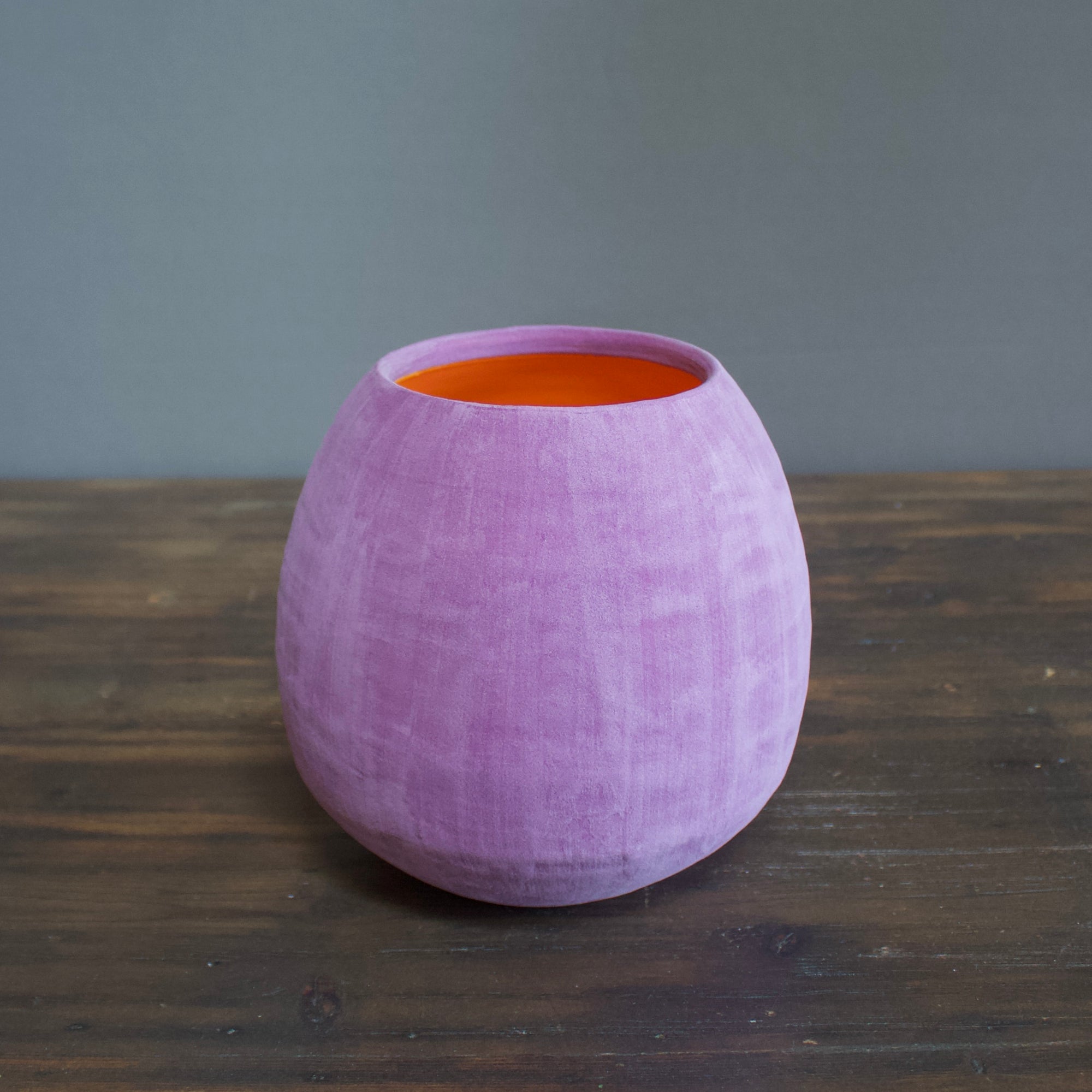 Lavender / Orange Dino Flower Vase #JT315