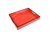 12" x15" Red Tulipwood with Black Trim Small Rectangular Tray