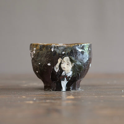 Sakura Schoolgirl Tea Ceremony Bowl #MA145