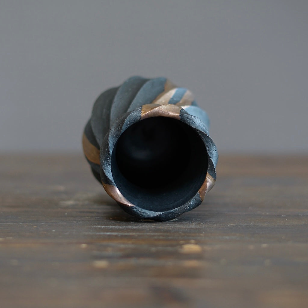 Twisted Copper Flower Vase #OMT128D