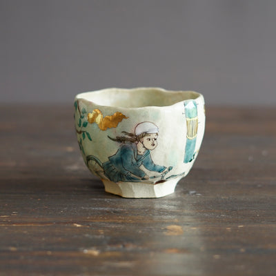 Cycling Schoolgirl Tea Ceremony Bowl #MA147