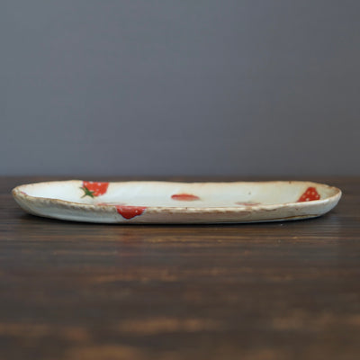 Oval Strawberry Plate #KB1C