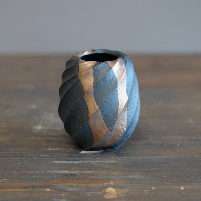 Twisted Copper Flower Vase #OMT128C