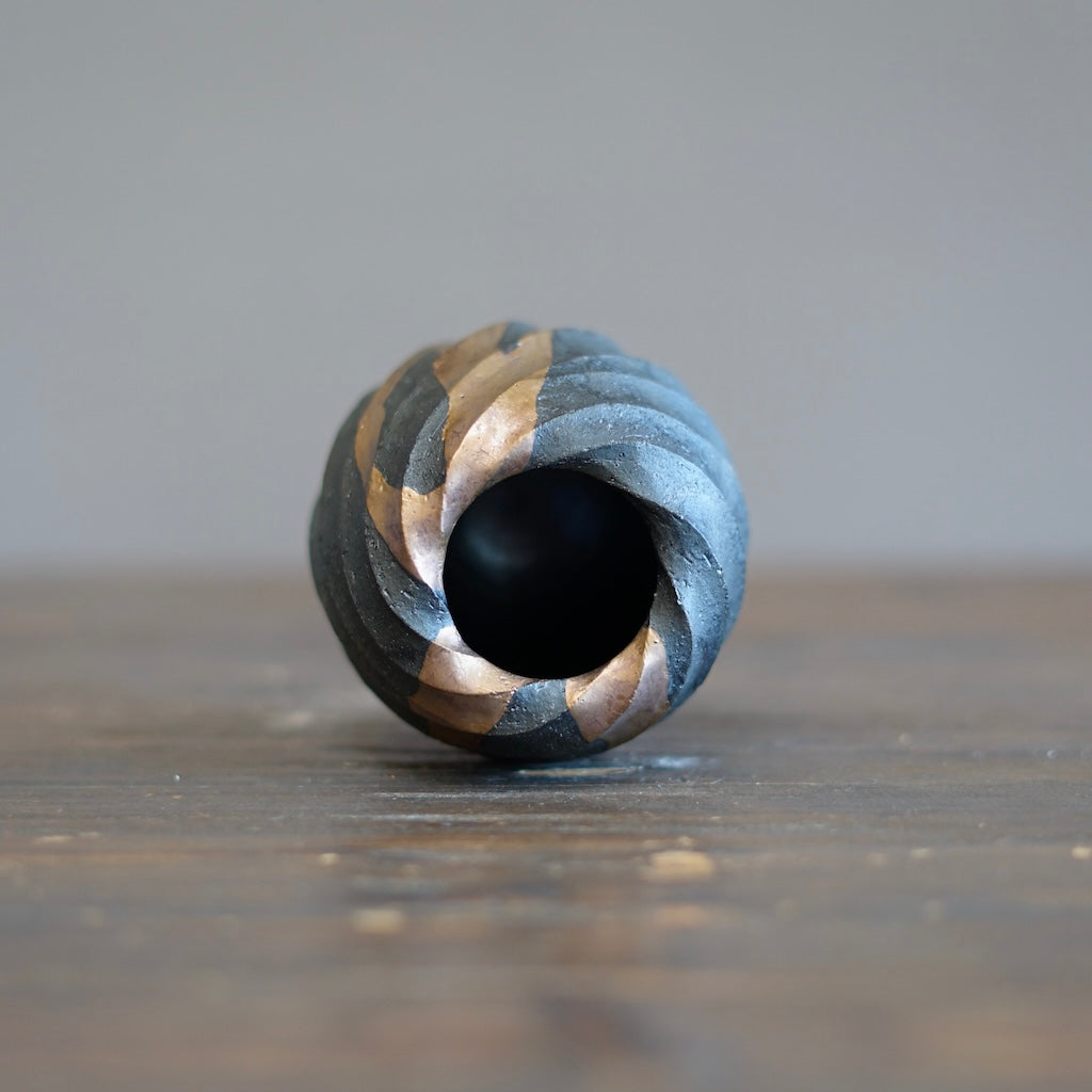 Twisted Copper Flower Vase #OMT128C