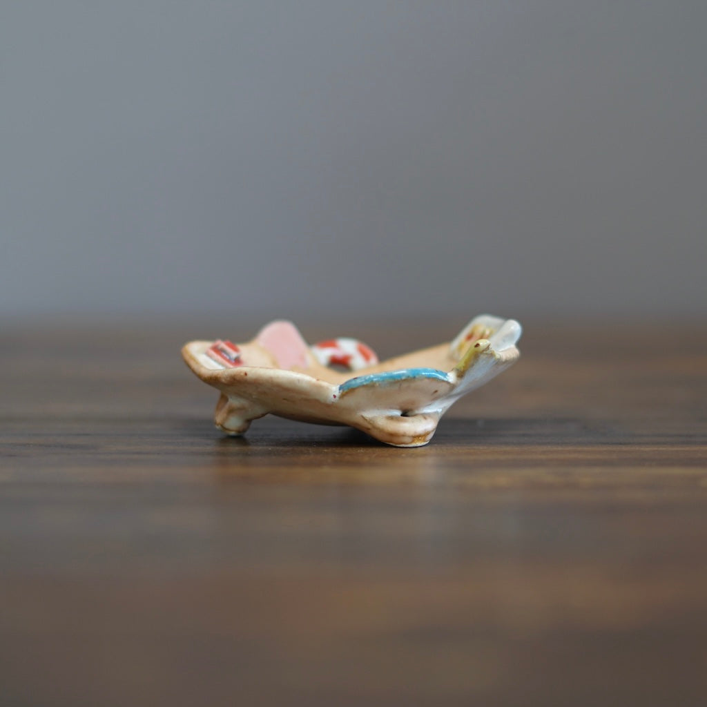 "Beach Day" Small Abstract Plate #KB8D