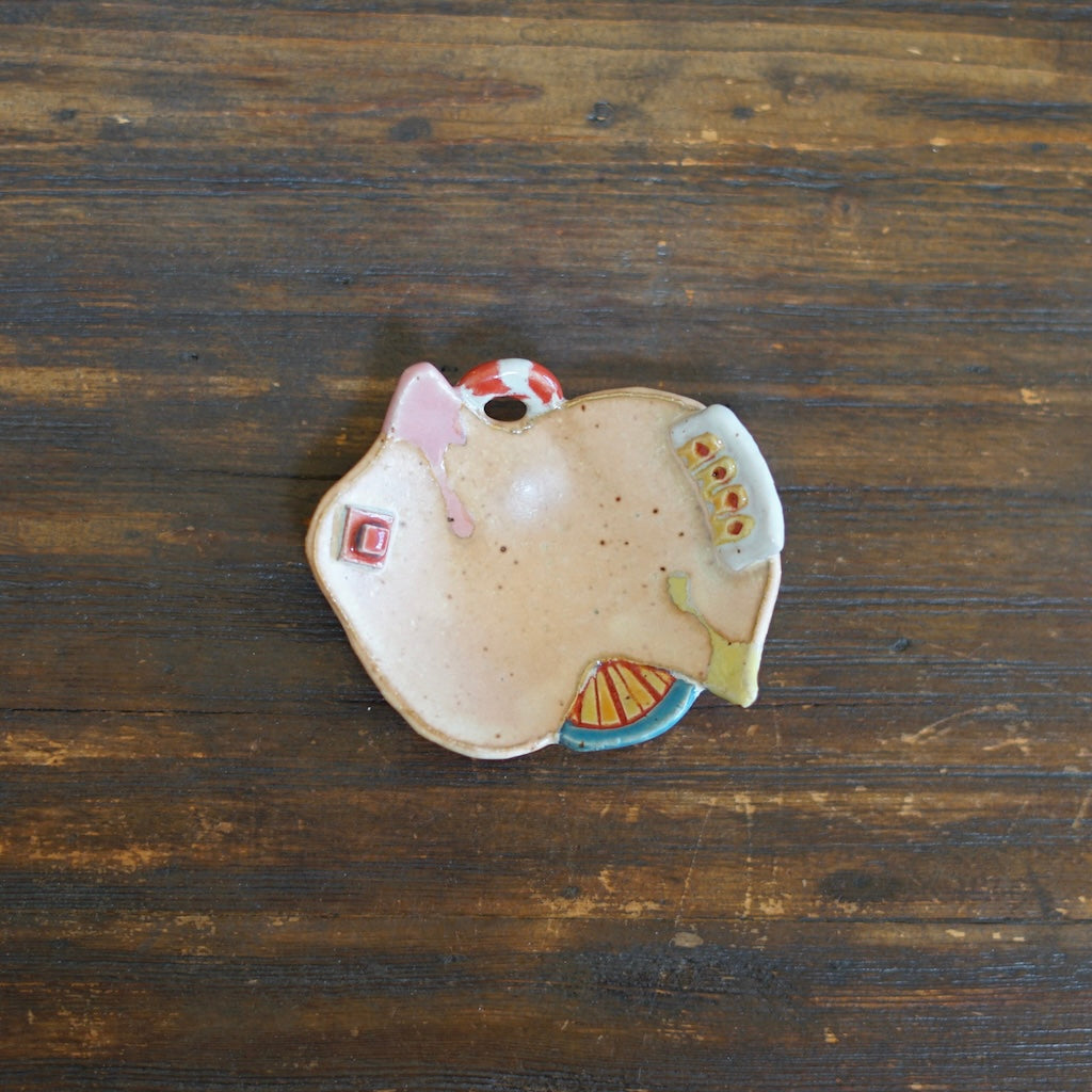 "Beach Day" Small Abstract Plate #KB8D