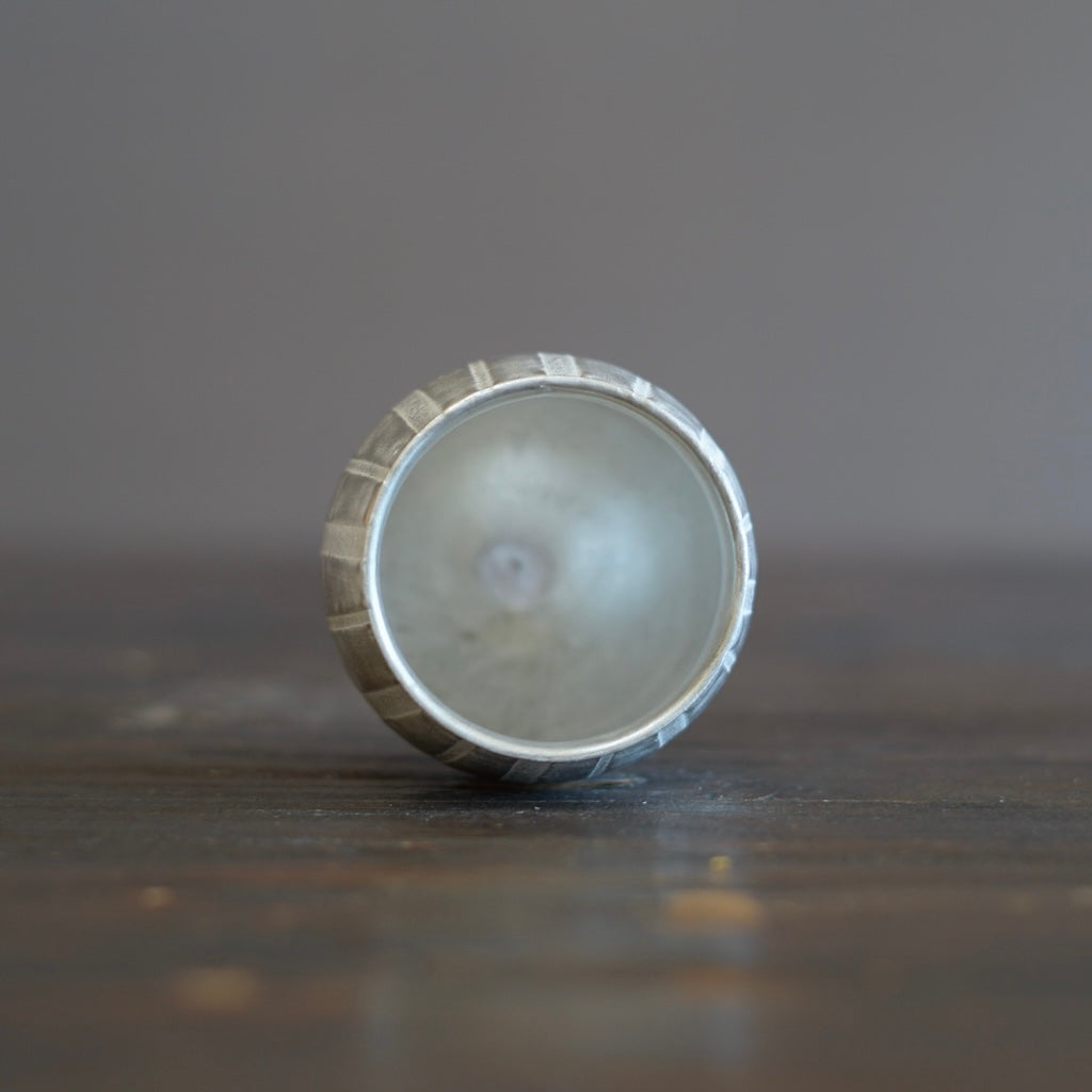 Silver Striped GUINOMI Sake Cup #OMT130F