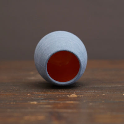 Silver Grey / Orange Large Mini Dino Vase #JT444A