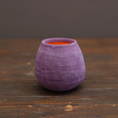 Violet / Orange Large Mini Dino Vase #JT444B