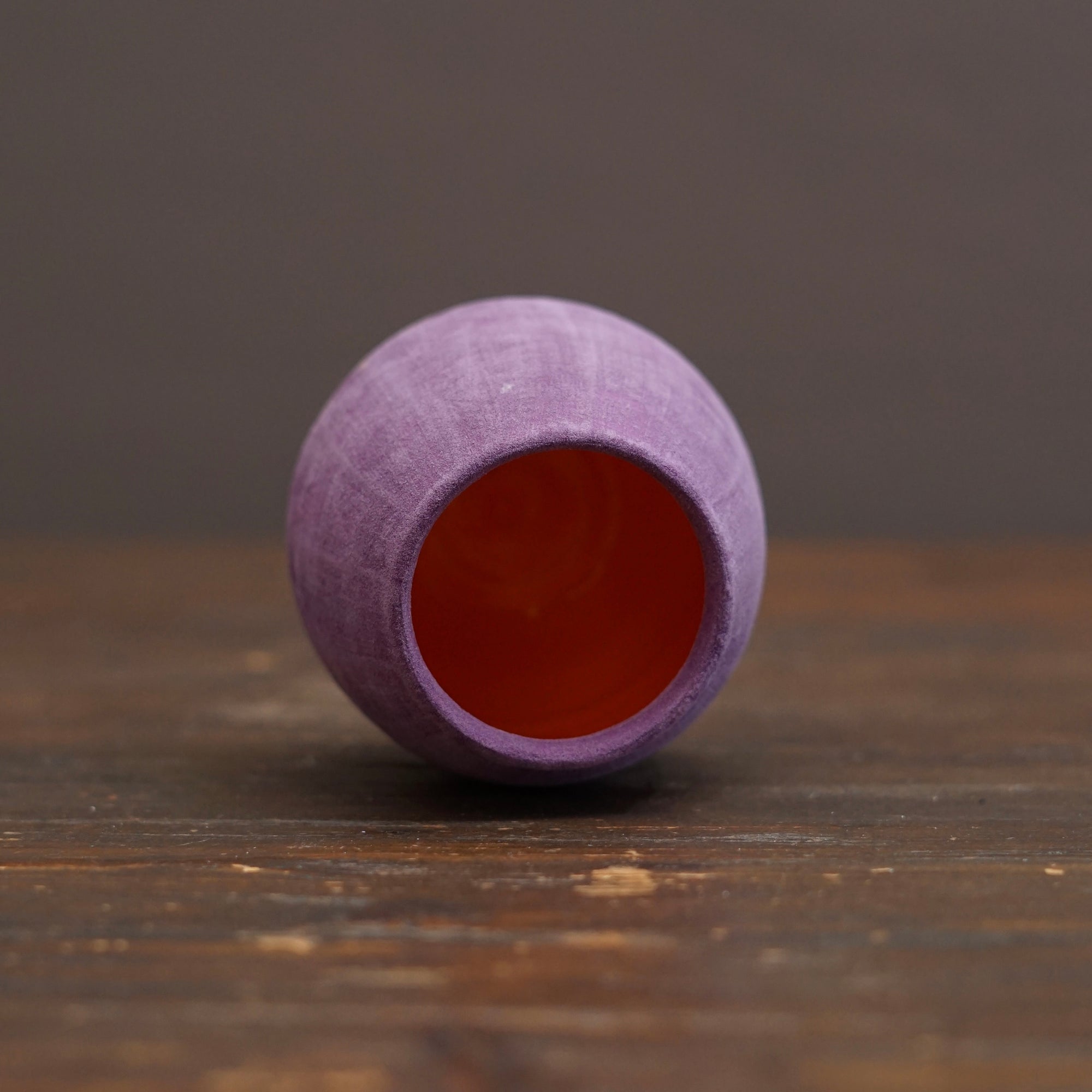 Violet / Orange Large Mini Dino Vase #JT444B