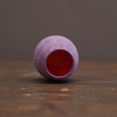 Violet / Orange Medium Mini Dino Vase #JT445