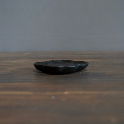 Small Black Hand Carved Cloud Plate #YT7B