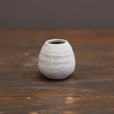 Snowy White / Green Mini Dino Vase #JT446F