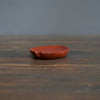 Small Red Hand Carved Petal Plate #YT8C