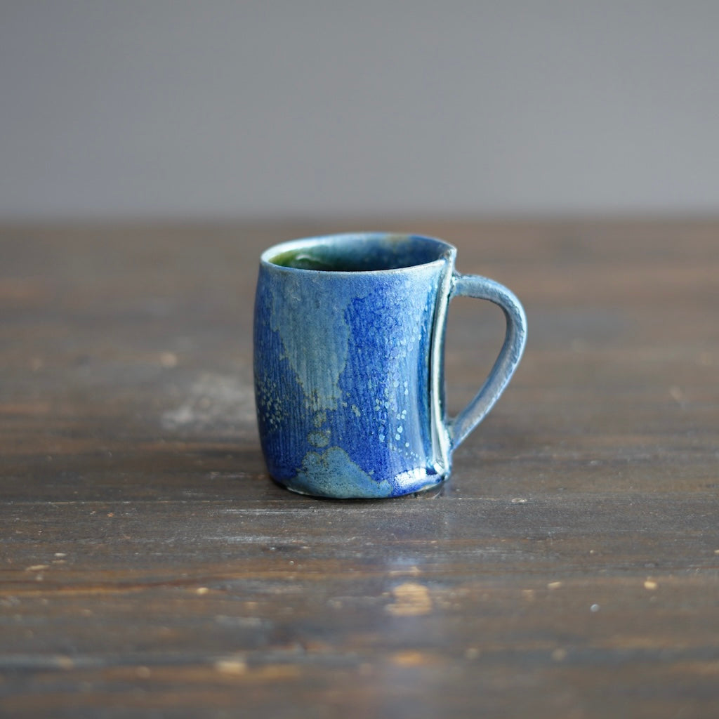 Blue TENMOKU Small Wraps Mug #KY204B