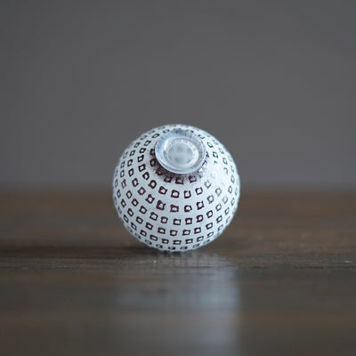 Frosted Black Globe Bud Vase #YY4