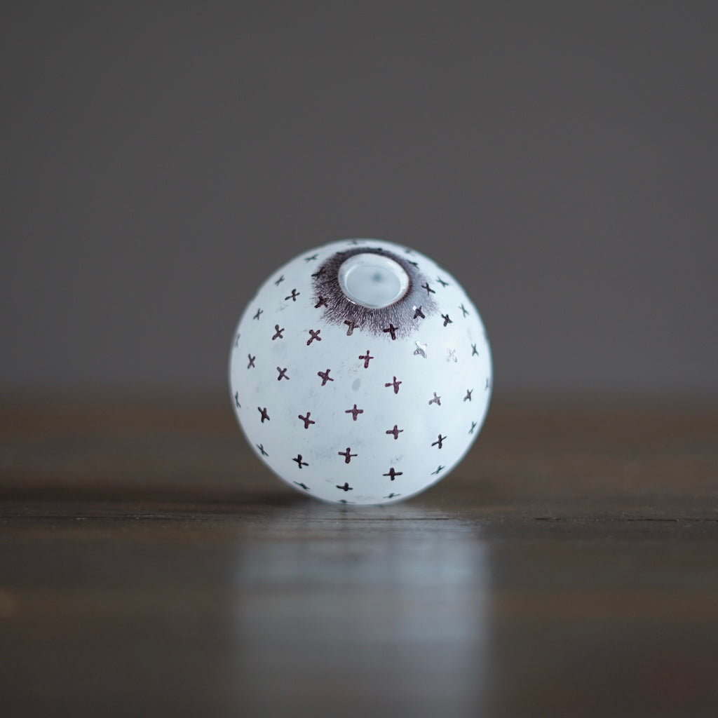 Frosted Black Globe Bud Vase #YY20