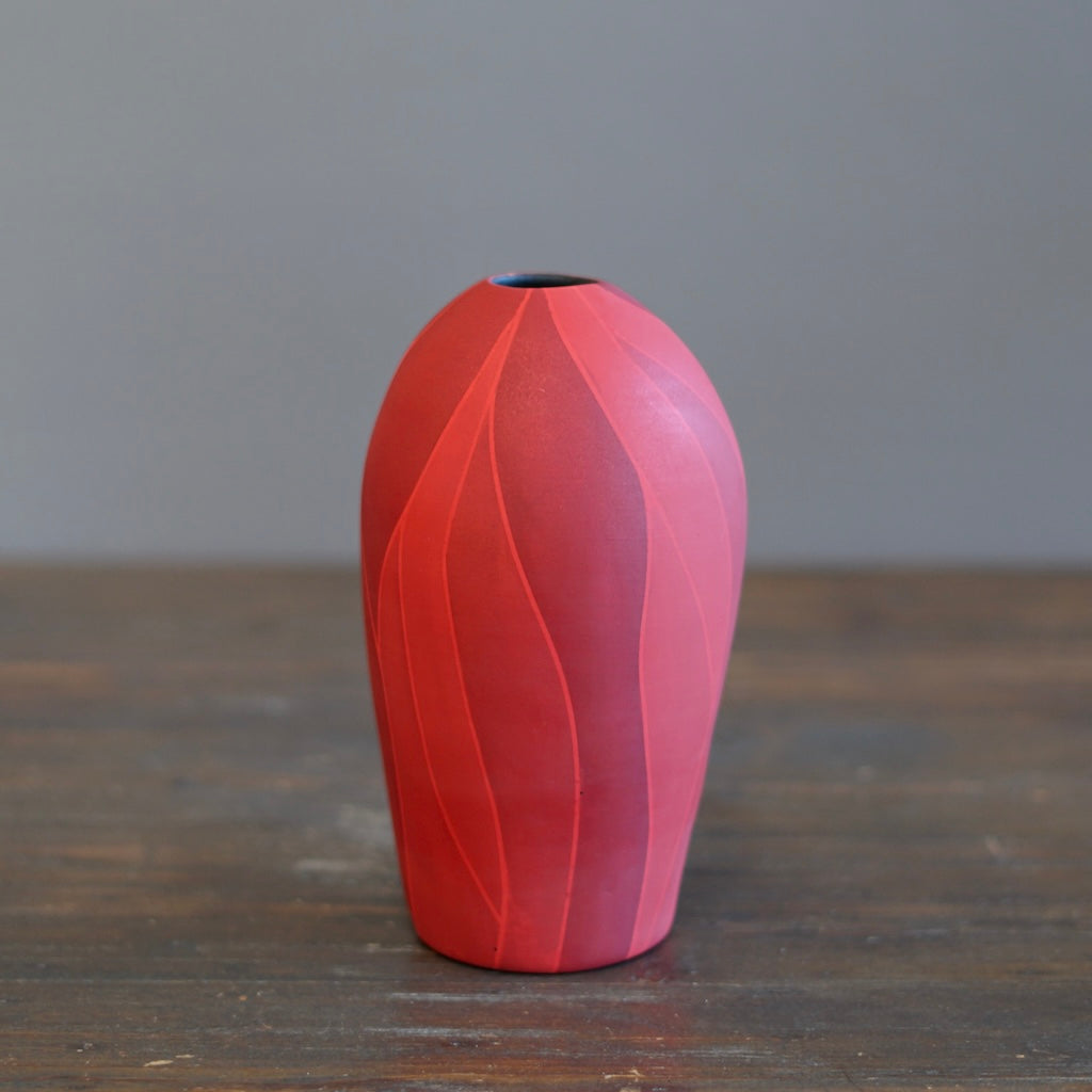 Small Red Flower Vase #AY10