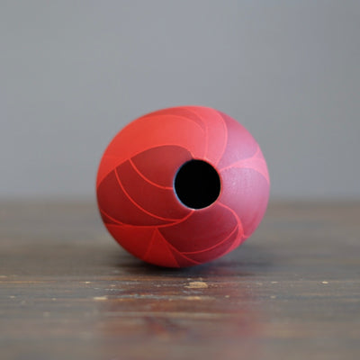 Small Red Flower Vase #AY10