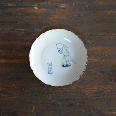 CHOJYU-GIGA Soy Plate "Fanning Fox" #Ki13G