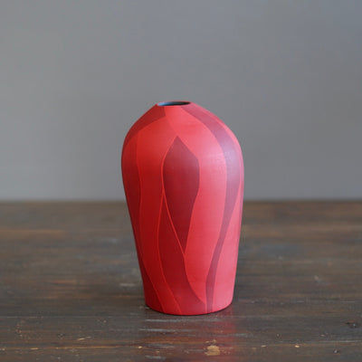 Small Red Flower Vase #AY12