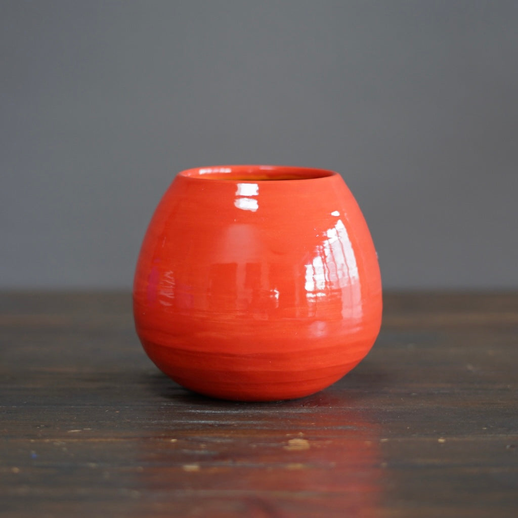 Orange and Blue Dino Vase #JT413A