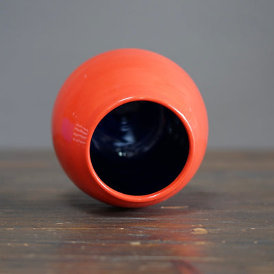 Orange and Blue Dino Vase #JT413A