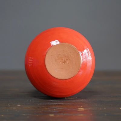 Orange and Blue Dino Vase #JT413A