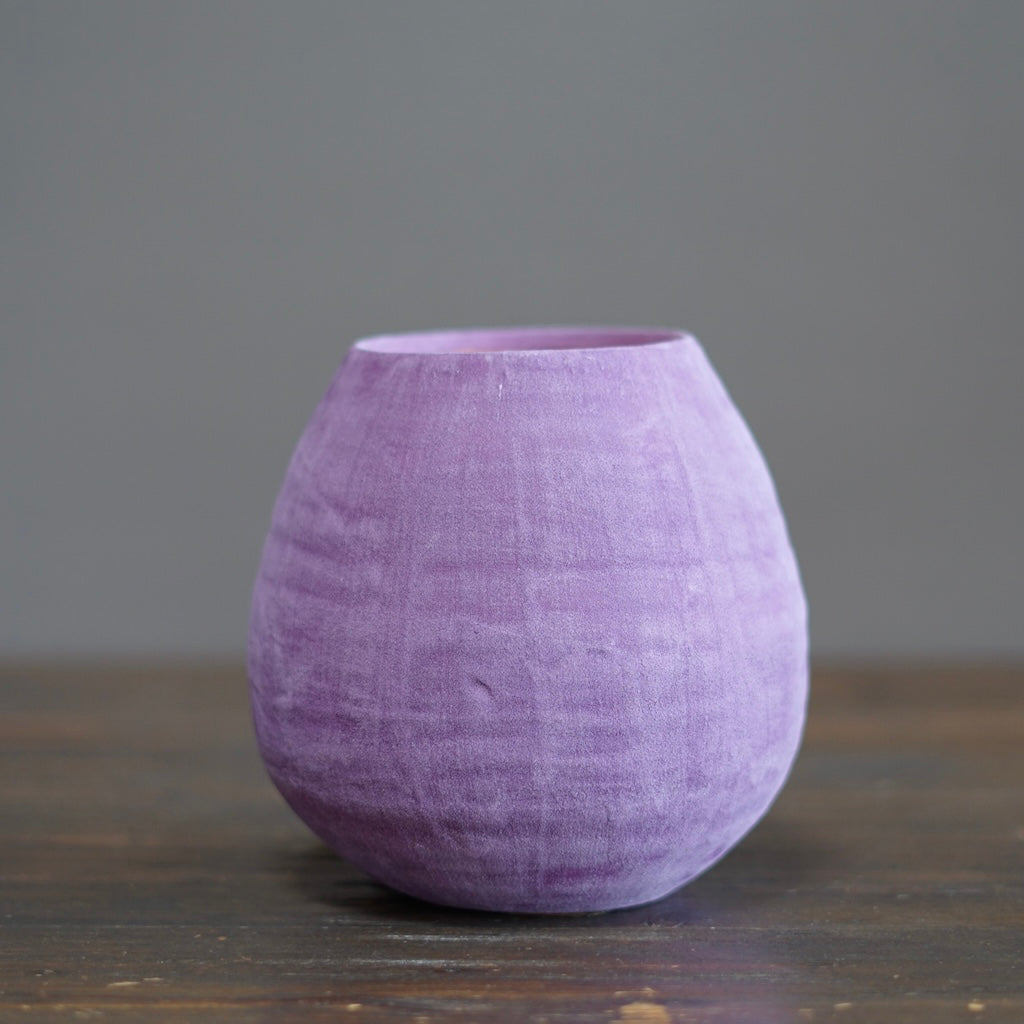 Lavender / Orange Dino Vase #JT413B