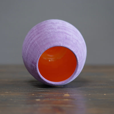 Lavender / Orange Dino Vase #JT413B