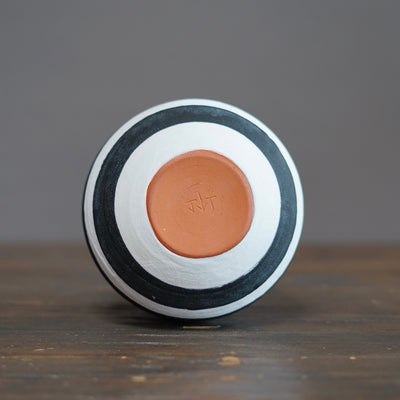 Striped / Orange Dino Vase #JT413C