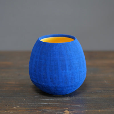 Blue / Yellow Dino Vase #JT413D