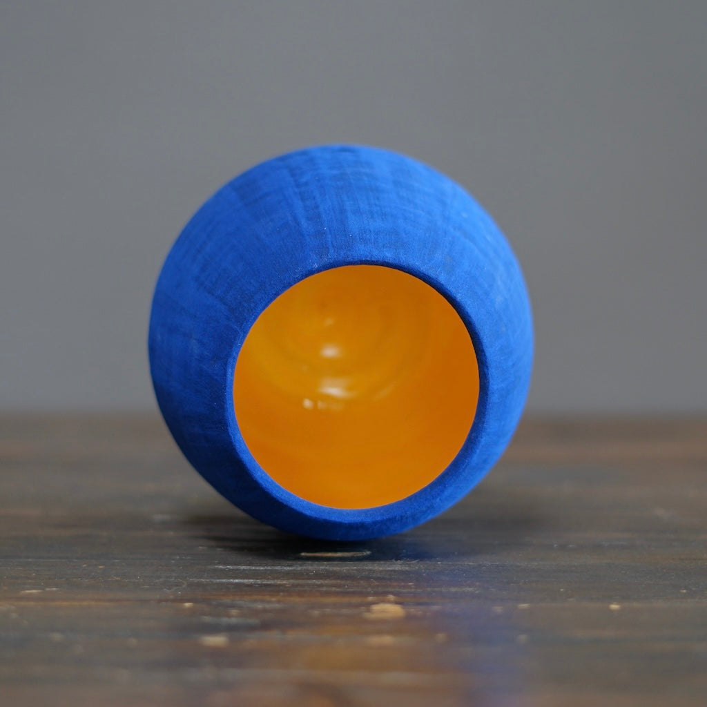 Blue / Yellow Dino Vase #JT413D