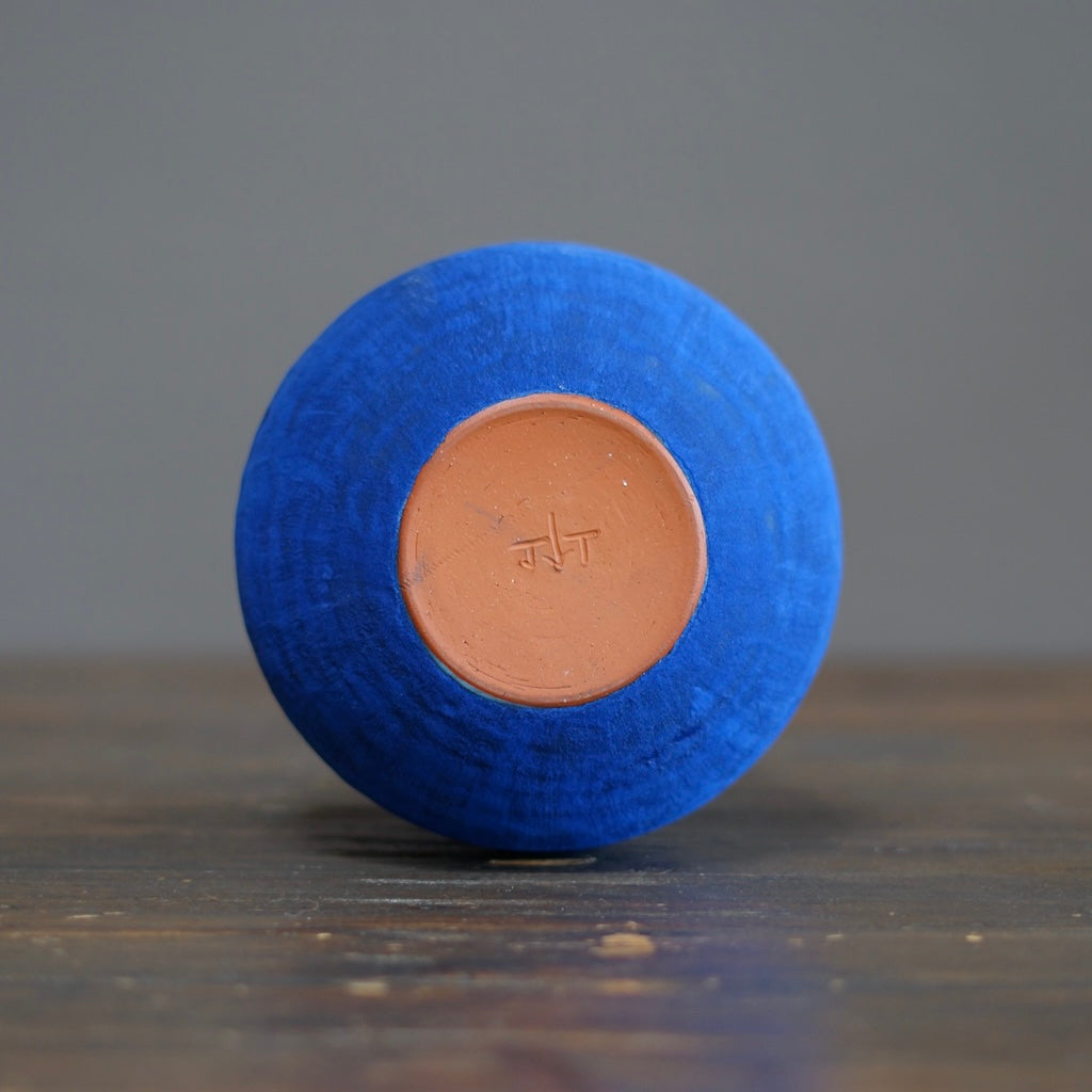 Blue / Yellow Dino Vase #JT413D