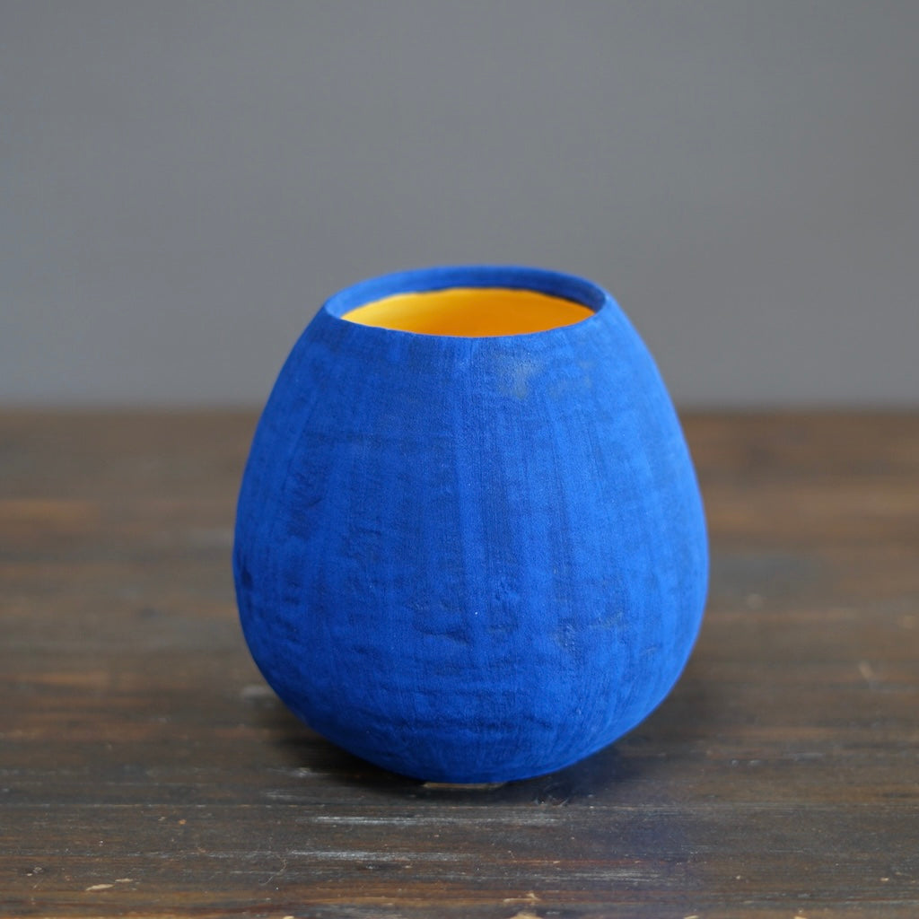 Blue / Yellow Dino Vase #JT413E