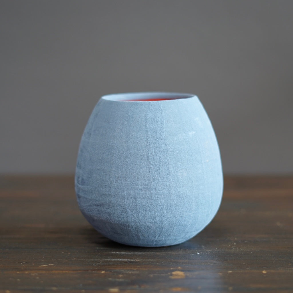 Light Blue / Red Dino Vase #JT413G