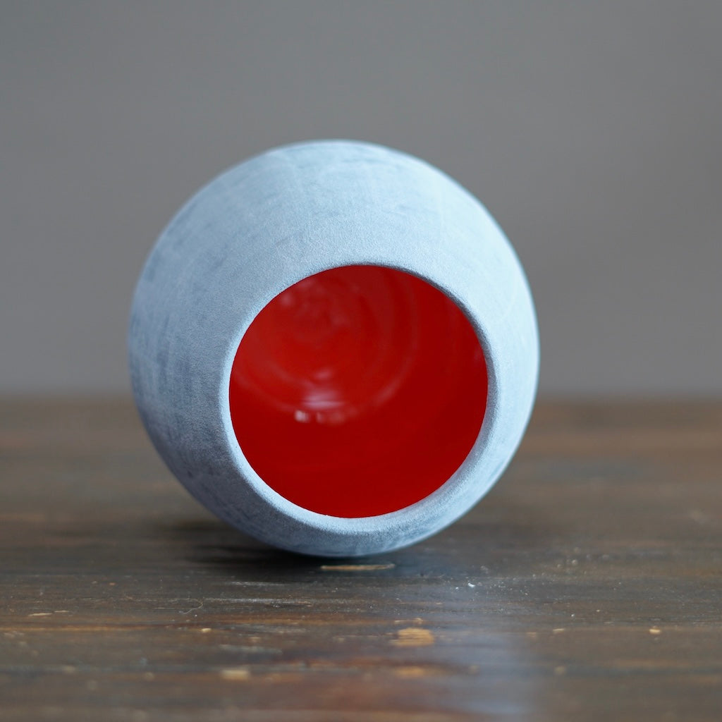 Light Blue / Red Dino Vase #JT413G