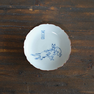 CHOJYU-GIGA Soy Plate "Sumo Wrestling" #Ki13Q