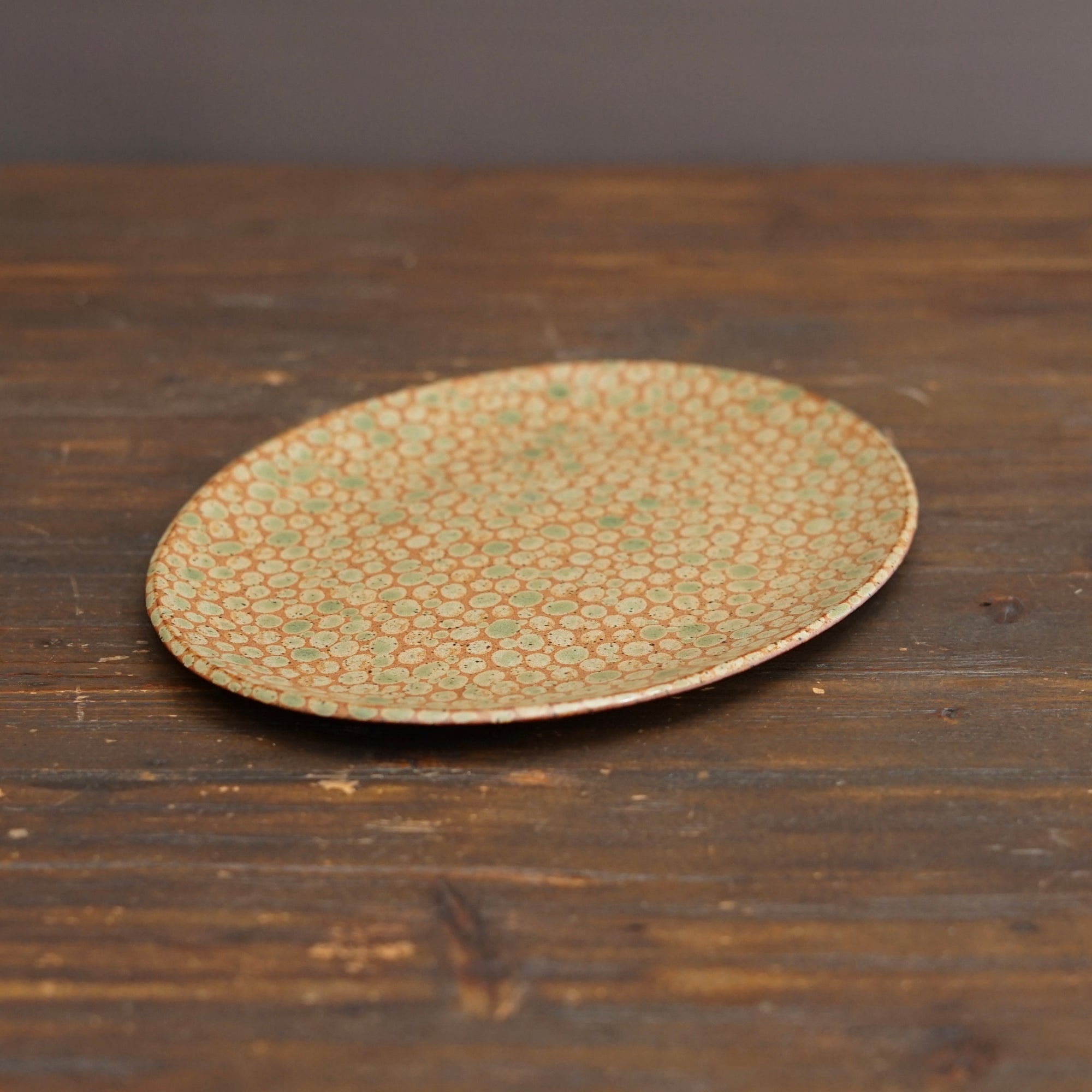 Autumn Dots Oval Plate #LK929A