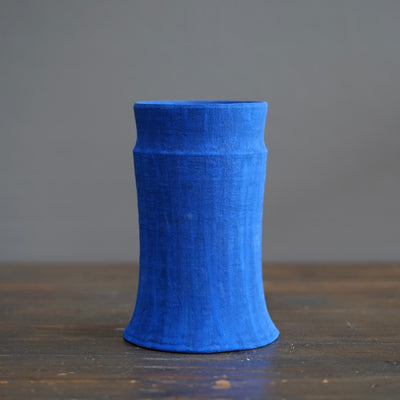 Blue / Red Column Vase #JT414
