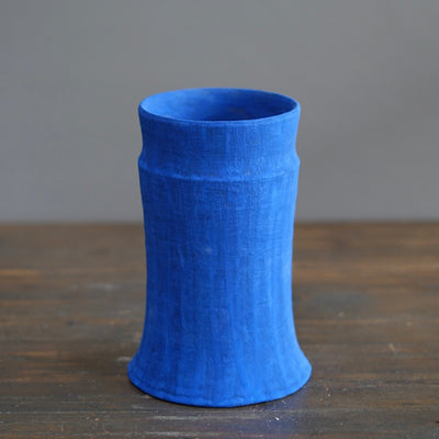 Blue / Red Column Vase #JT414