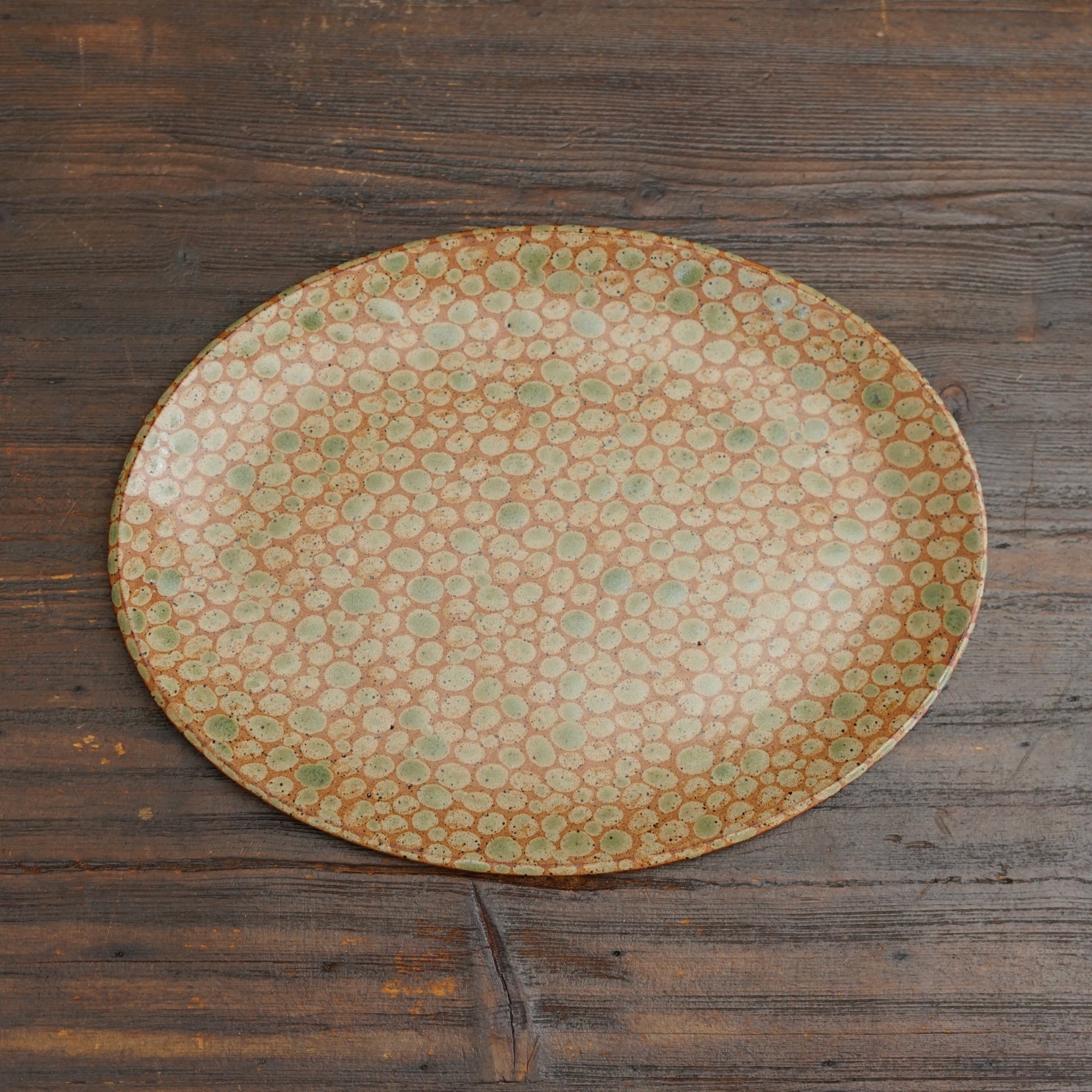Autumn Dots Oval Plate #LK929A