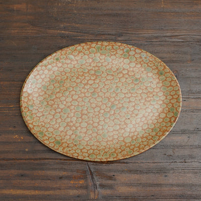 Autumn Dots Oval Plate #LK929A