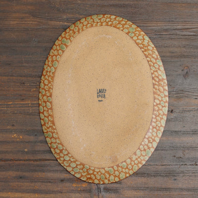 Autumn Dots Oval Plate #LK929A